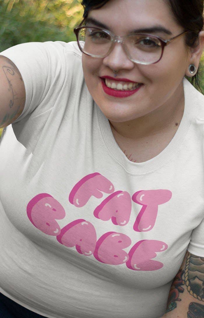 Chiaralascura - Wholesale Screen Printed T-Shirt - Unisex - Fat Babe -T-shirt unisex in cotone biologico4