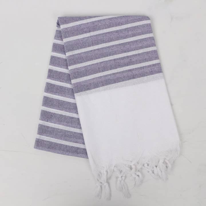 HERLOOM TOWELS - Wholesale Beach Towel - Classic Striped Turkish Towel, Lightweight Cotton Towel14