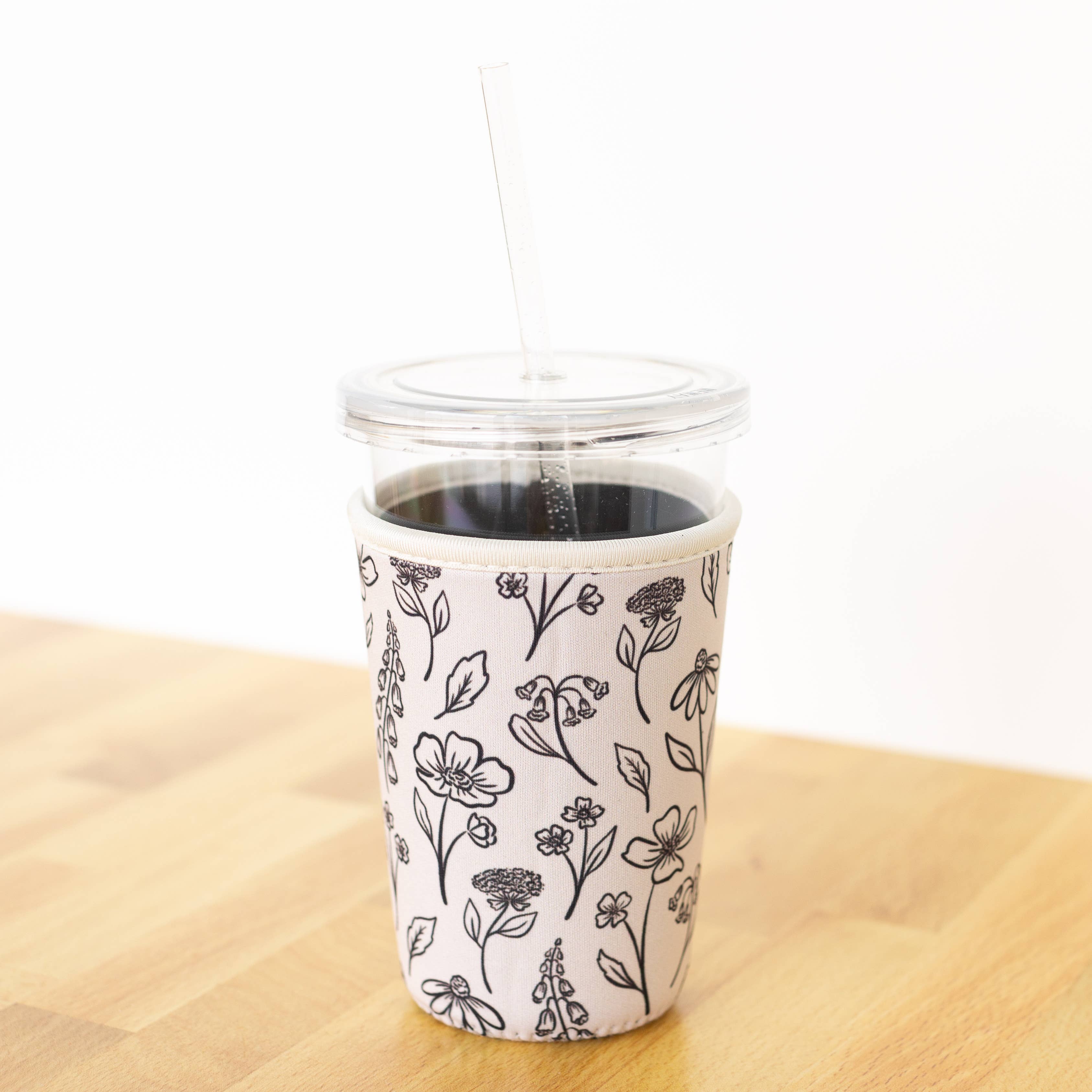 Elyse Breanne Design - Wholesale Isolators voor dranken/huggers en koozies - Geperste Bloemen Drankhoes, IJskoffie Koozie, Drankhoesje3