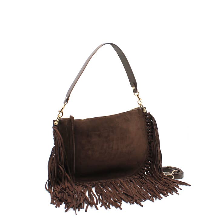 Vimoda - Wholesale Shoulder Bag - Women's - Fringed leather hobo bag1