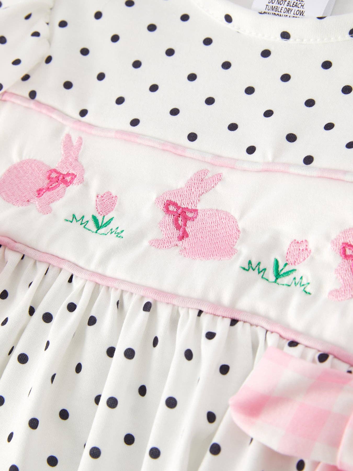 Rylee Faith Designs – wholesale Top & short set – Kids – Easter Bunny Smocking Embroidered Short Sleeve Shorts Set5