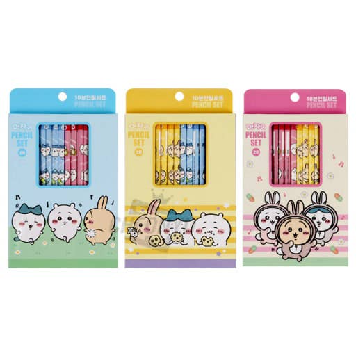 K-Wonderland - Wholesale Pencil - Chiikawa Character Pencil Set – 5 pcs / 10 pcs9