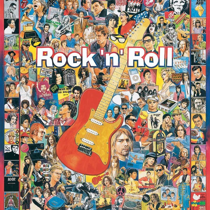 White Mountain Puzzles - Wholesale Puzzle - Adult - Rock 'N' Roll (409pz) - 1000 Piece Jigsaw Puzzle