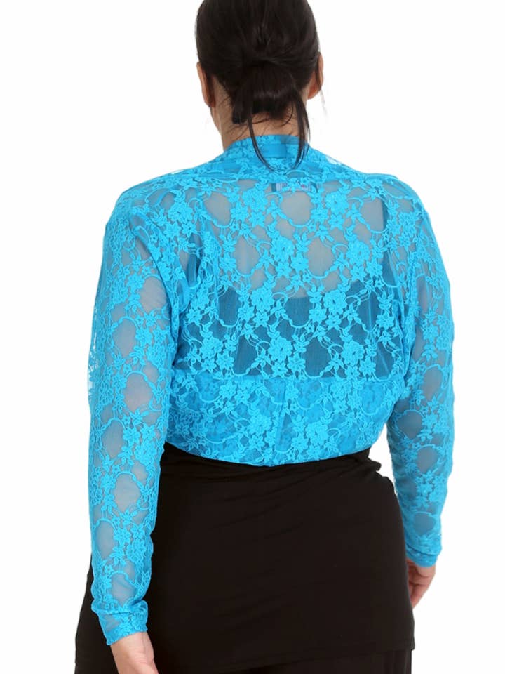 3143 Floral Lace Bolero Shrug – Elegant Plus Cover-Up for wholesale by NOUVELLE