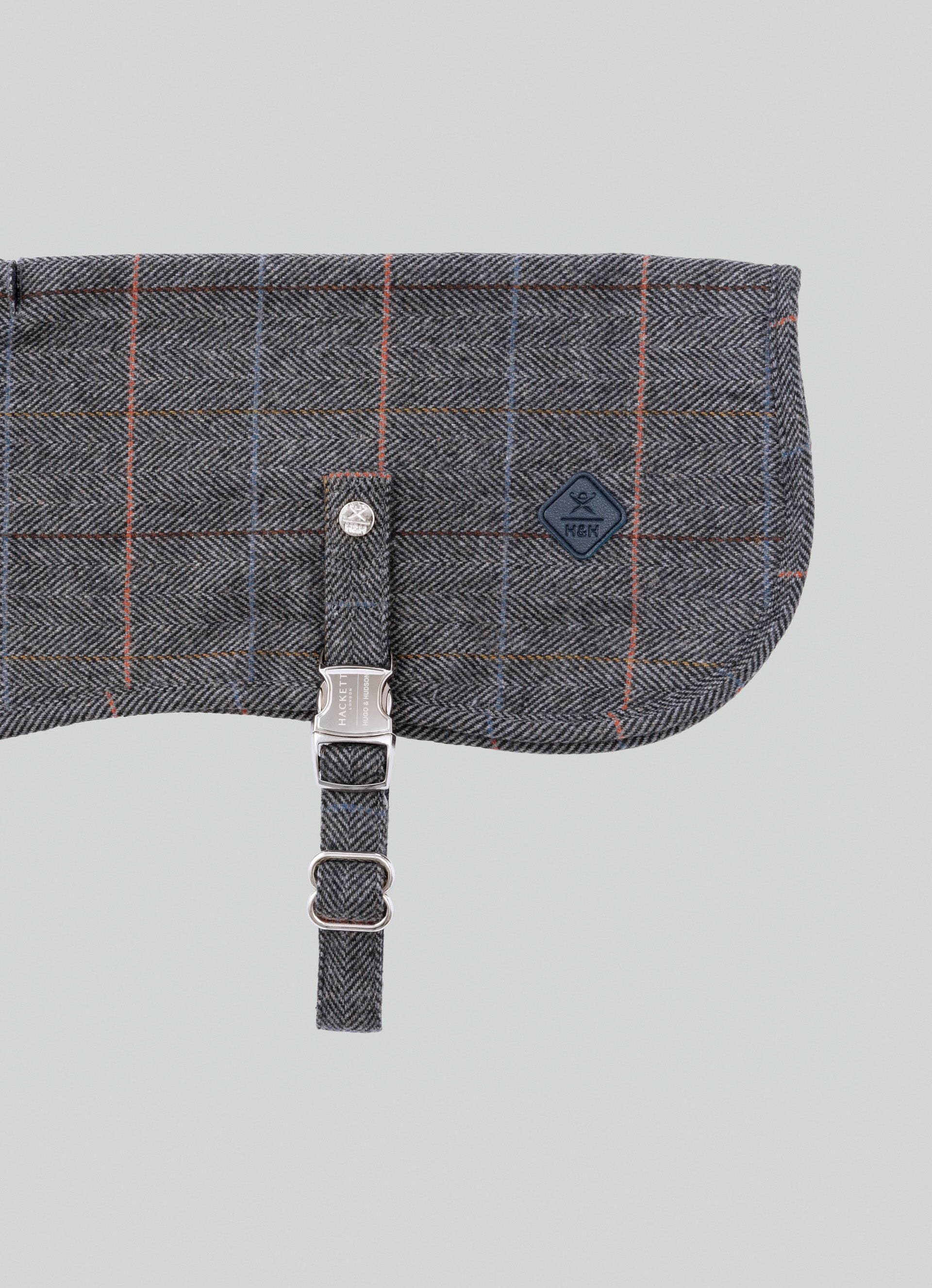 Hugo & Hudson - Wholesale Pet Jacket - Dog - Hackett x Hugo Hudson Grey Checked Tweed Dog Jacket3