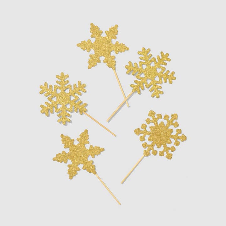 Coterie Party Supplies - Wholesale Cake/Cupcake Topper - Let It Snow Mini Toppers (10 per pack)0