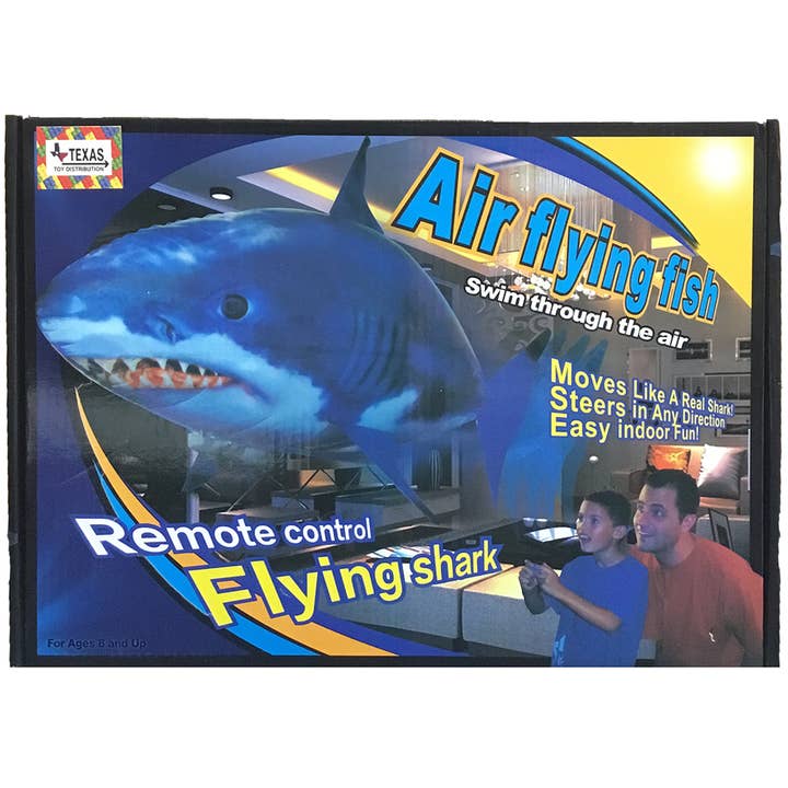 Remote Control Inflatable Flying Shark Balloon Toy Air Swimmer for wholesale by Texas Toy Distribution