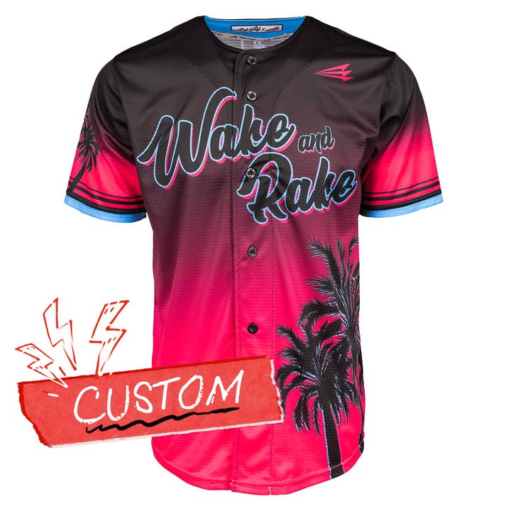 Camiseta de Béisbol Estilo Wake and Rake *PERSONALIZADA* para venta al por mayor de Seamhead Swag
