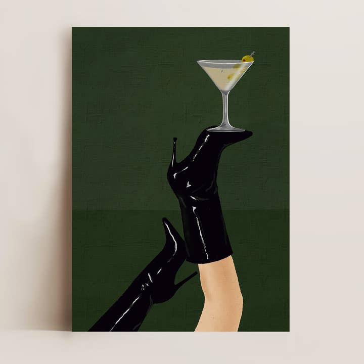 Dirty Martini Boots Print for wholesale by Alluvion