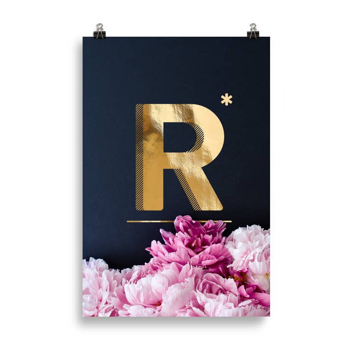 Pioenen ABC | letter R voor wholesale door HEARTMADE Prints