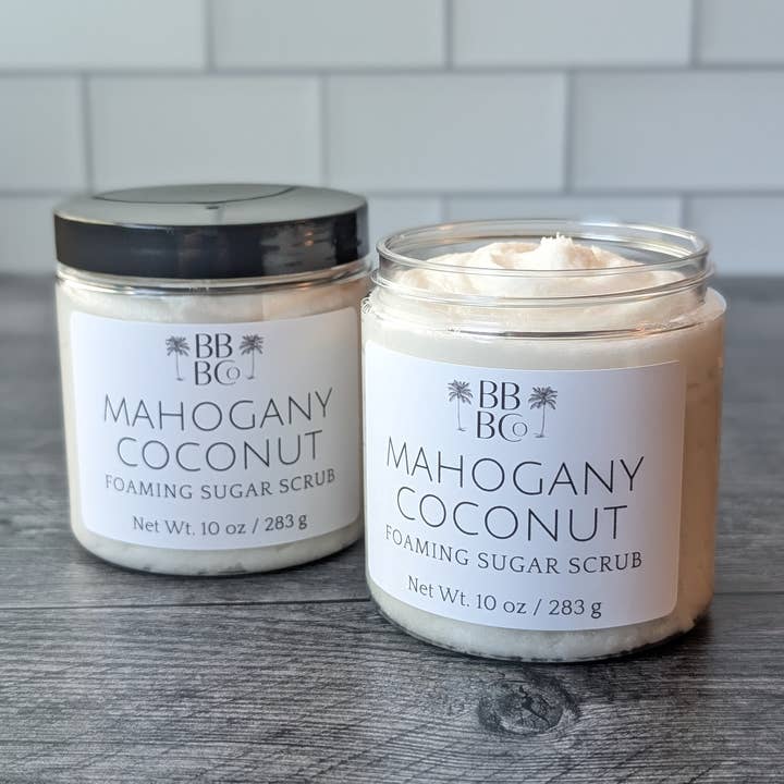 Beachy Bubbles Bath Co - Wholesale Body Scrub/Exfoliant - Men's - Mahogany Coconut Men's Body Scrub