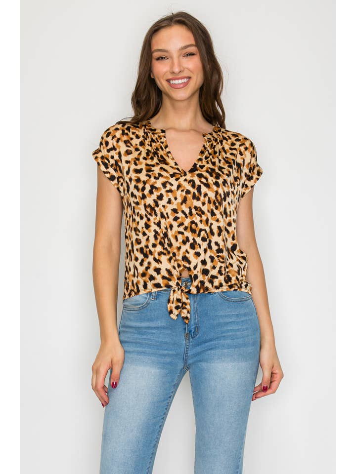 DNA Couture - Venta al por mayor Blusa - Mujer - Top de manga corta con lazo0