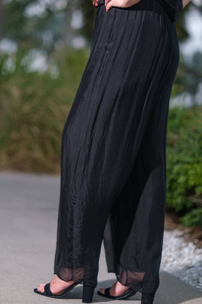 TINA Stephens Italy/Tees By Tina - Wholesale Pants - Women's - Roxy Silk Straight Leg Pant (PL212)2