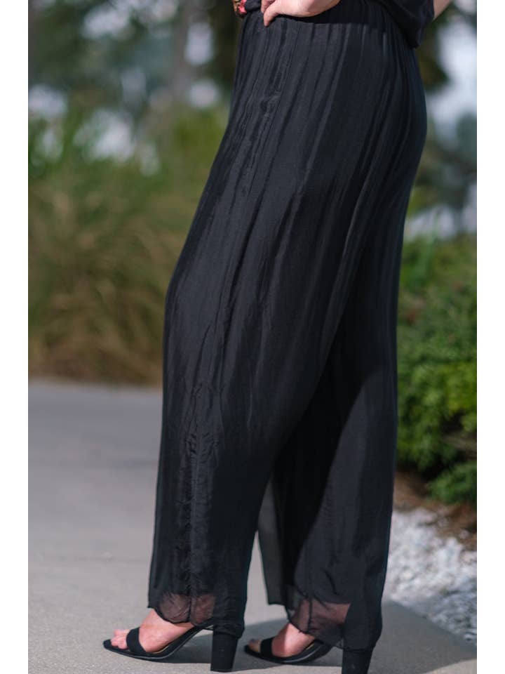 TINA Stephens Italy/Tees By Tina - Wholesale Pants - Women's - Roxy Silk Straight Leg Pant (PL212)2