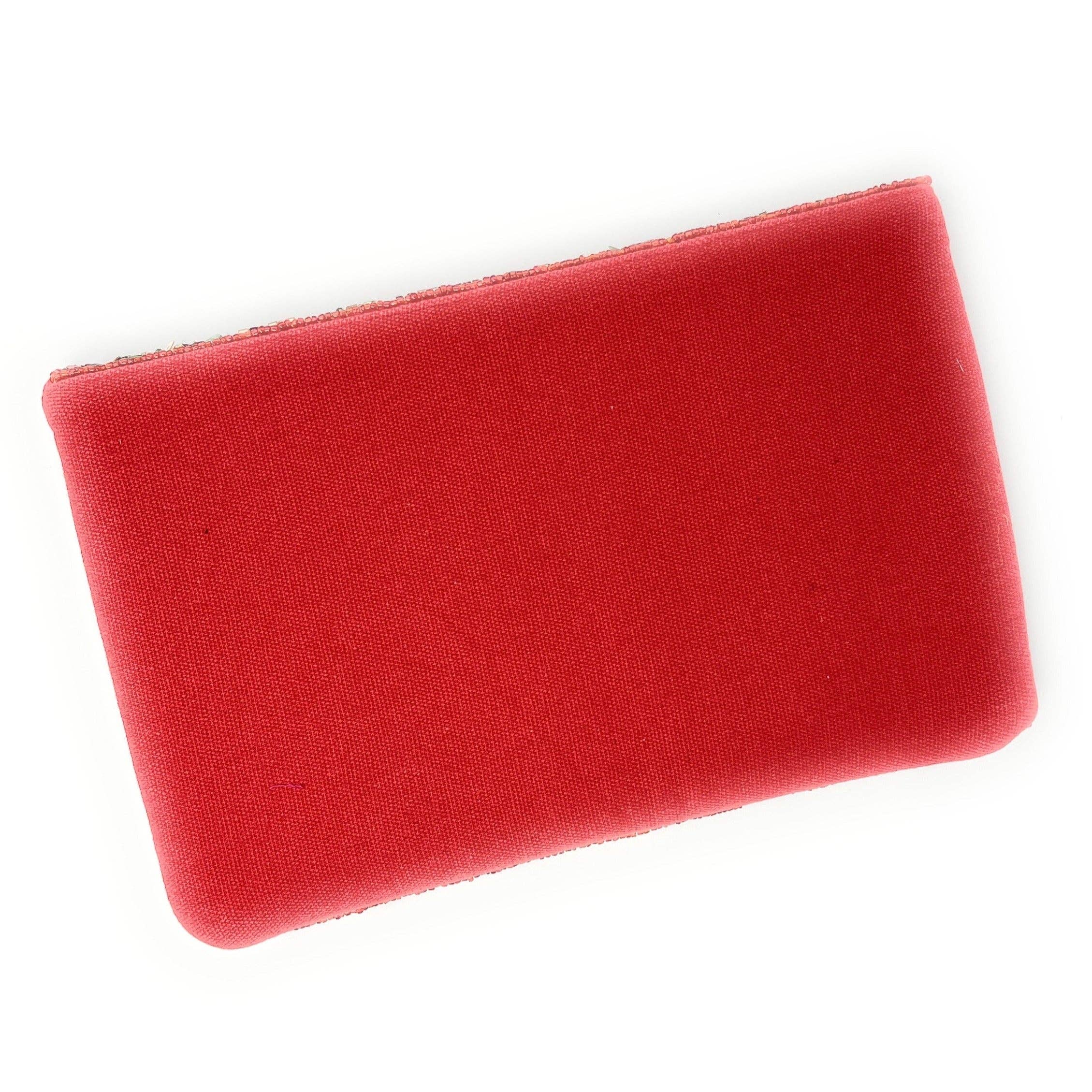 Twine and Love - Wholesale Clutch Bag - Women's - Sequin Red Green Beaded Clutch Purse6