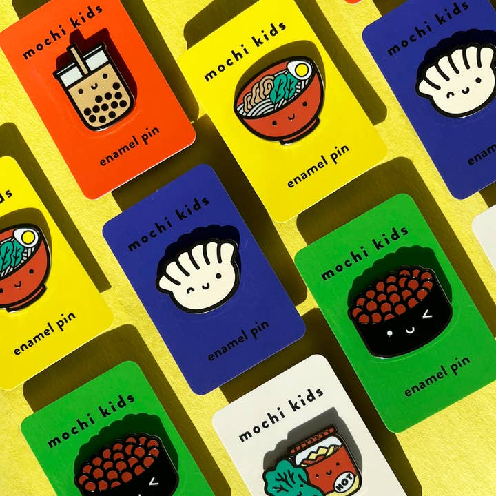 Mochi Kids – wholesale Lapel pin/button – Kids – Ikura Sushi Enamel Pin1