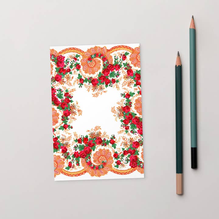 Casa Sofia - Wholesale Postcard - Postcard "White Portuguese Minhoto Scarf"