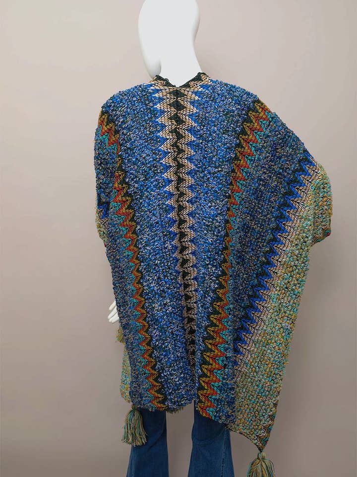 Leto Accessories - Wholesale Kimono - Women's - Plus Size Colorful Crochet Patterned Ruana