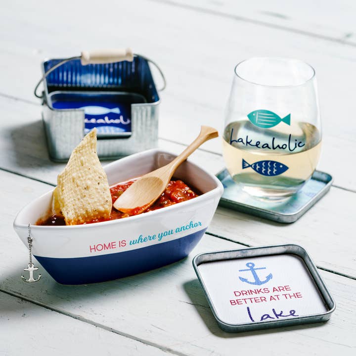 Pavilion - Wholesale Serving bowl - Home - 7" Boat Serving Dish with Oar2