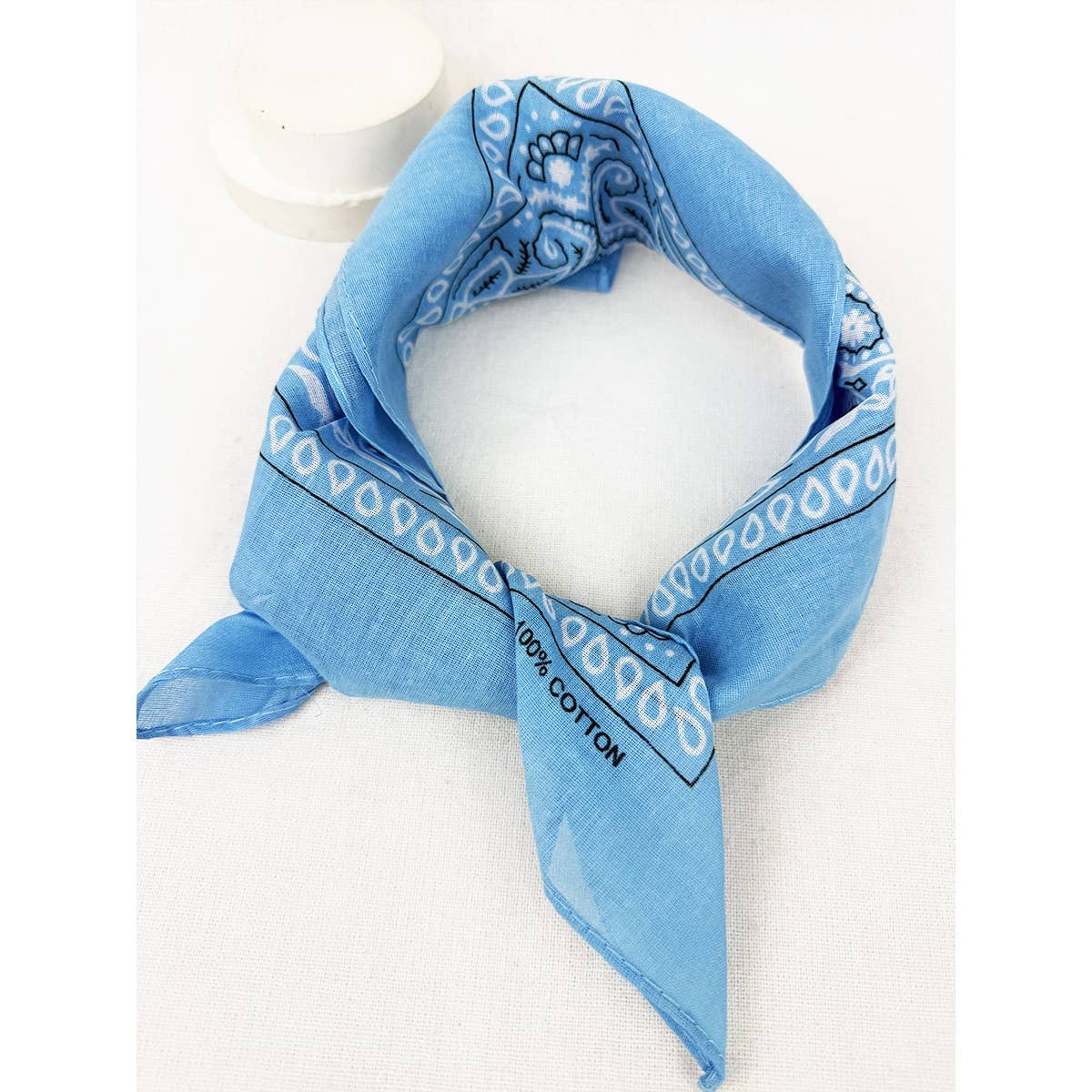 SKY BLUE Pasley Pattern Bandanas for wholesale on Faire1