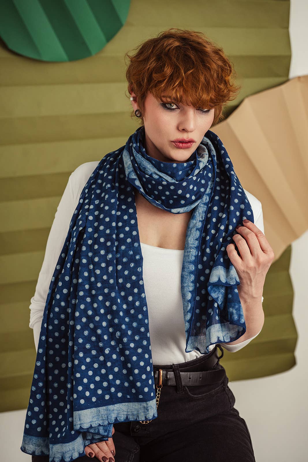 Handker Bandanas β wholesale Scarf β Women's β Ellis Indigo Scarf