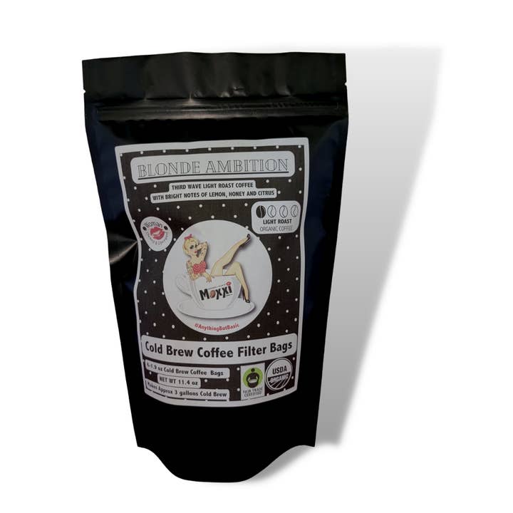 Sacchetti filtro per caffè Moxxi Cold Brew - Blonde Ambition per la vendita all'ingrosso da parte di Moxxi Coffee Company