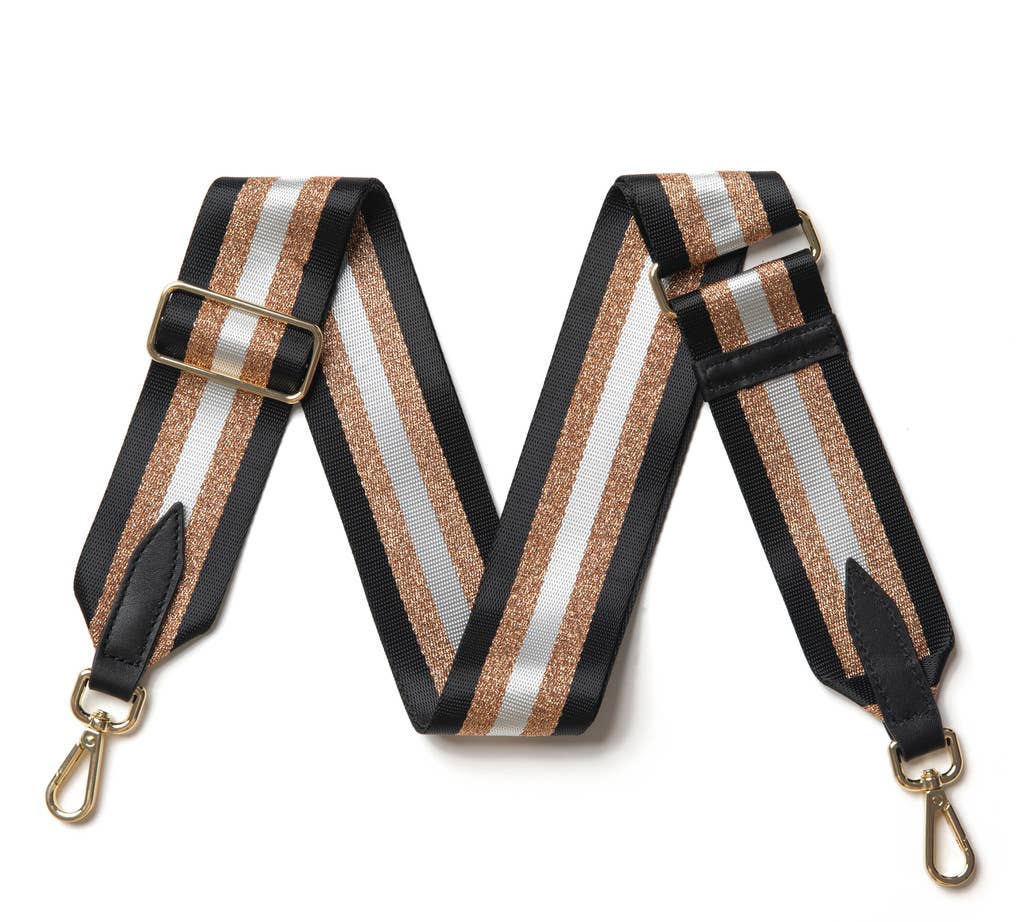 MONTTE DI JINNE - Wholesale Bag Strap - Women's - Bag Strap with Silken Finish - Metallic Stripes3