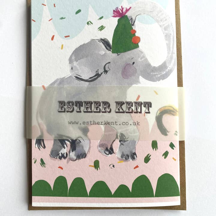 Esther Kent Design – wholesale Birthday card – Party Animals Concertina Card2