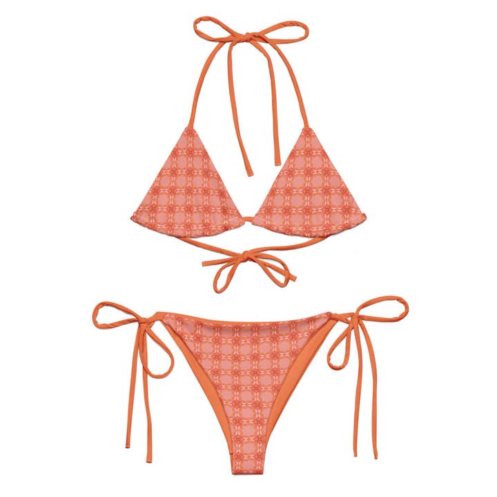 Rosa kakelsträngbikini för wholesale av BY GREY Design