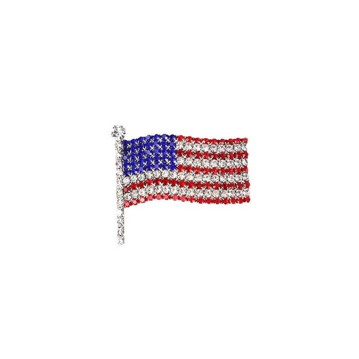 Tourtiwi - Wholesale Brooch - Rhinestone National Flag Brooch Pin2