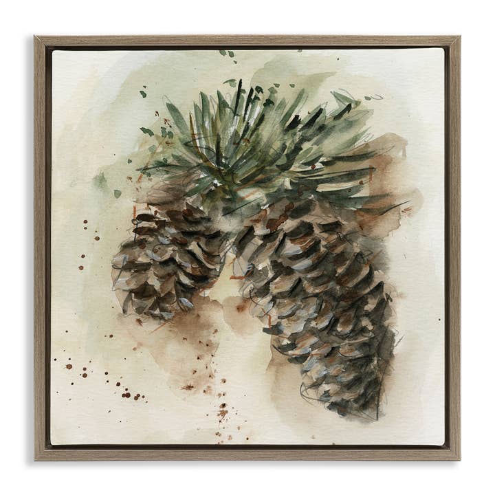 Stupell Industries - Wholesale Wall Sign - Pine Cone Watercolor - Framed Wall Art22