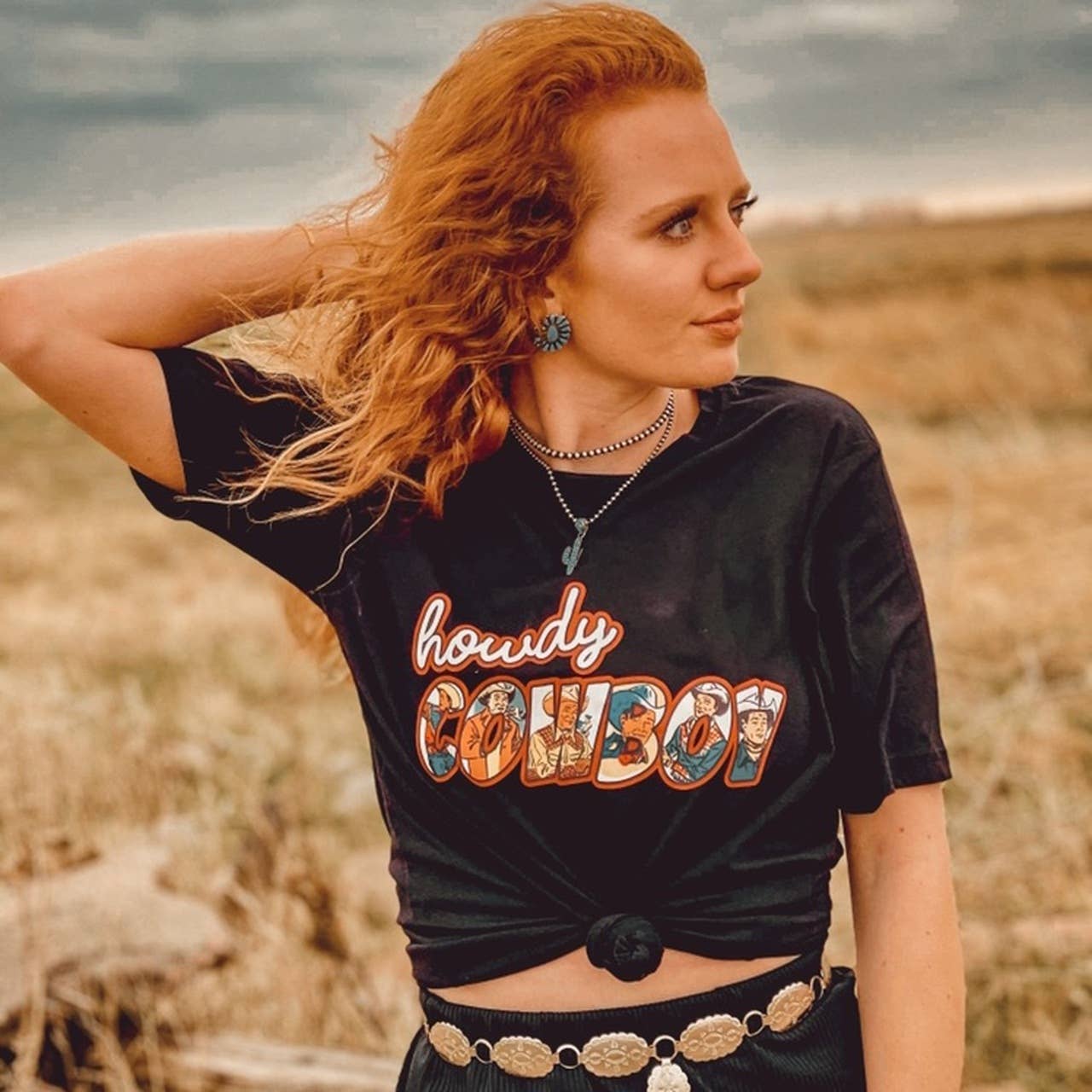 Flying S Company - Vente T-shirt sérigraphié – femme - T-shirt Howdy Cowboy1