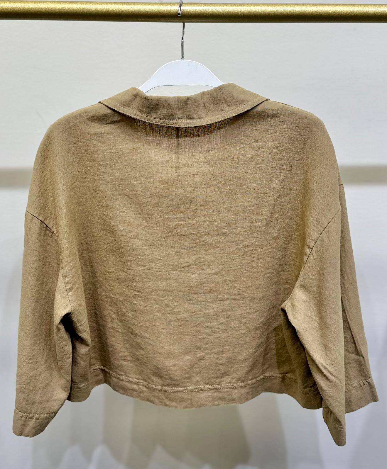 MILIO MILANO - Vente Chemisier – femme - HAUT COURT EN LIN AVEC POCHE À COL ET POCHE (224175)3