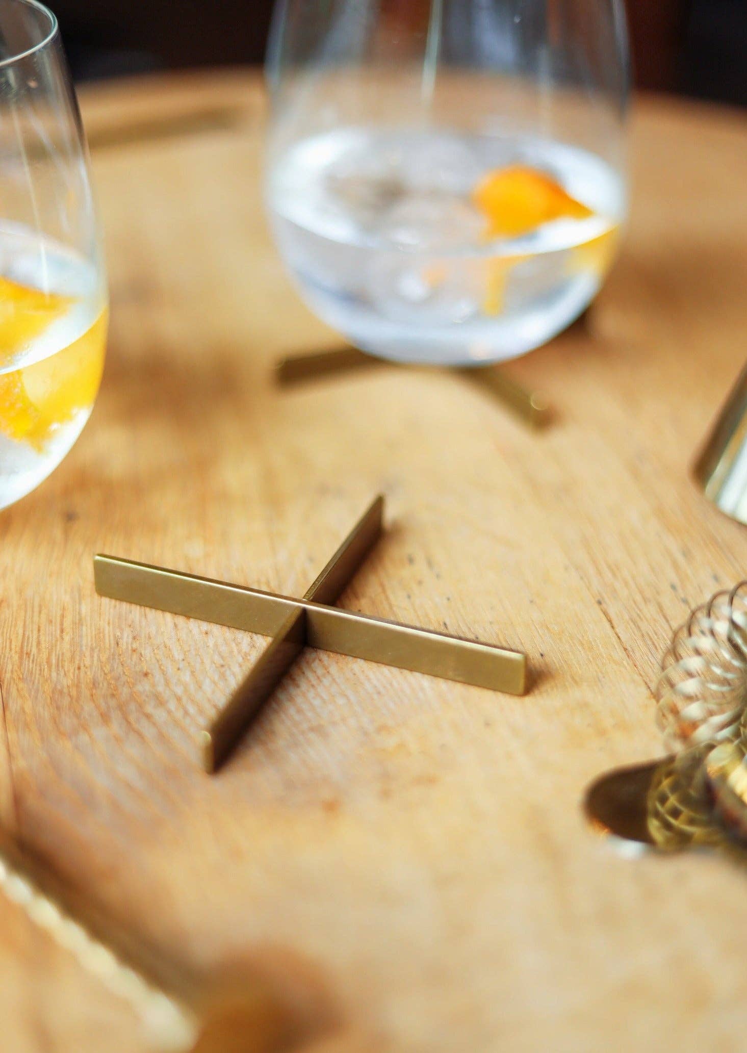 Pivot - Wholesale Coasters - X Coasters - Brass (Set of 4)6