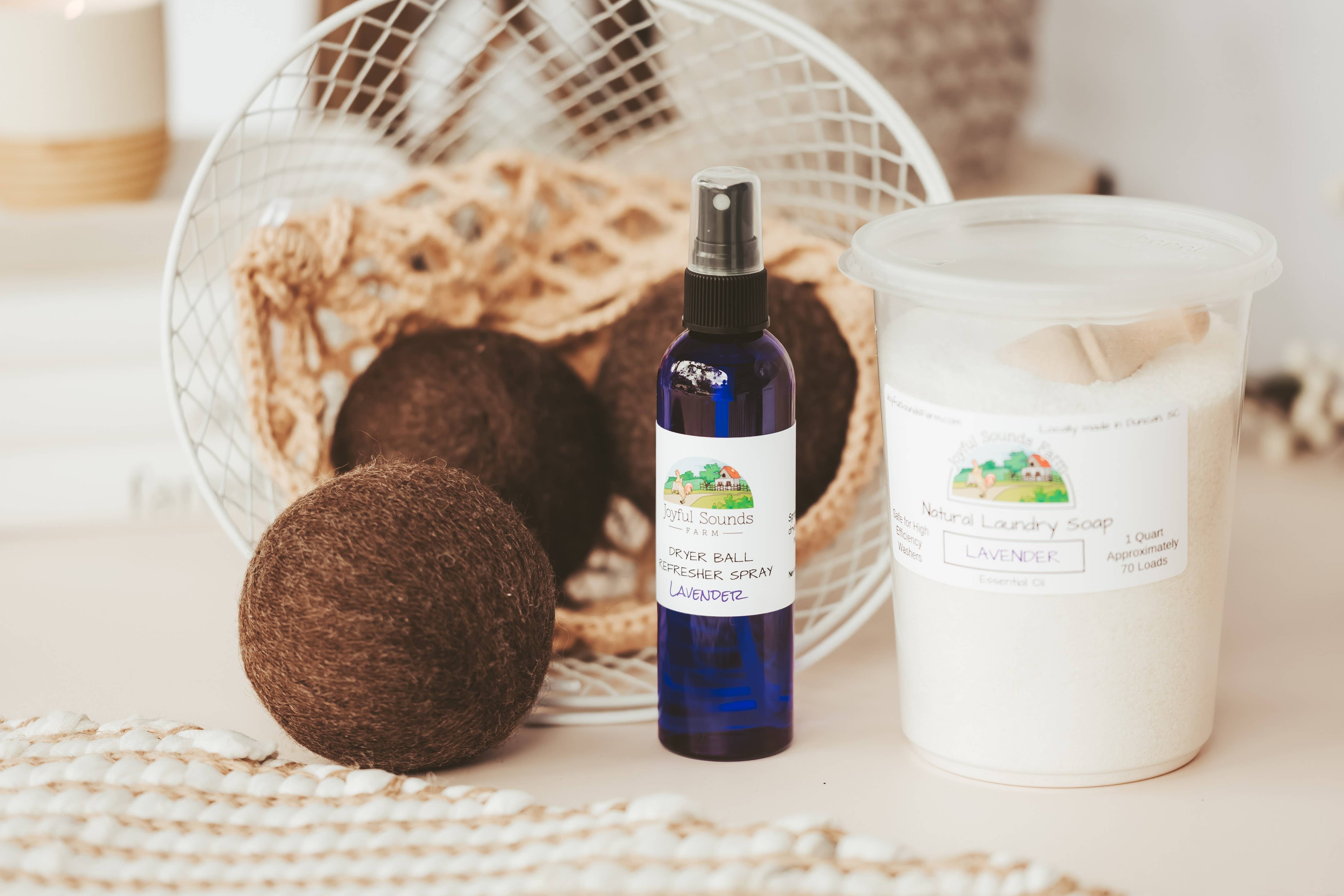 Joyful Sounds Farm - Wholesale Dryer Balls - Wool Dryer Ball Spray, Laundry Refresher
