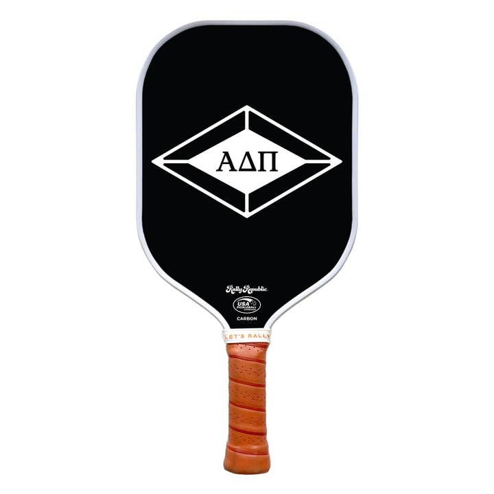 Alpha Delta Pi Pickleball-Paddel mit schwarzem griechischem Symbol (B2B) für den Großhandel von Rally Republic