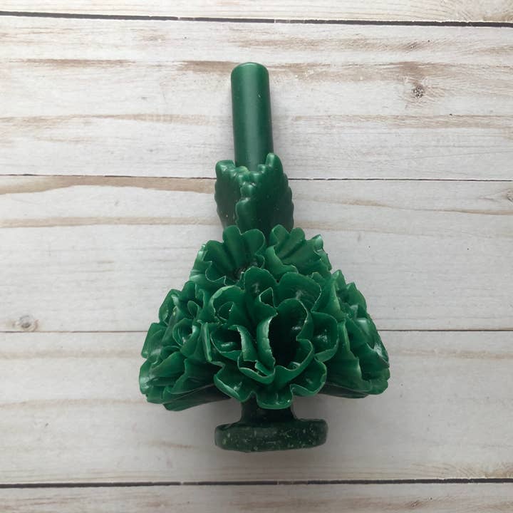 Viva Greetings - Wholesale Novelty Candle - Green Oaxaca Marigold Day of the Dead Candle