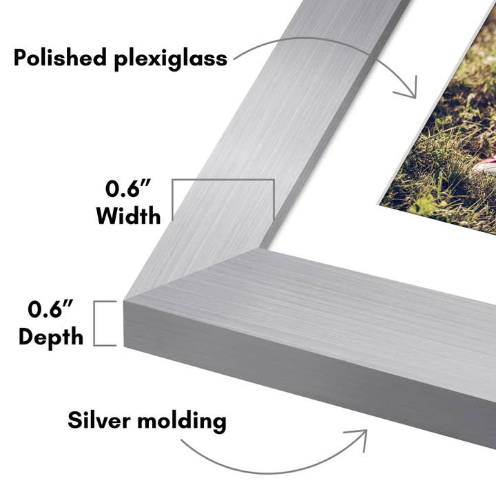 Americanflat - Wholesale Picture Frame - Americanflat 5 Pack Picture Frames With Mat Plexiglass Cover66