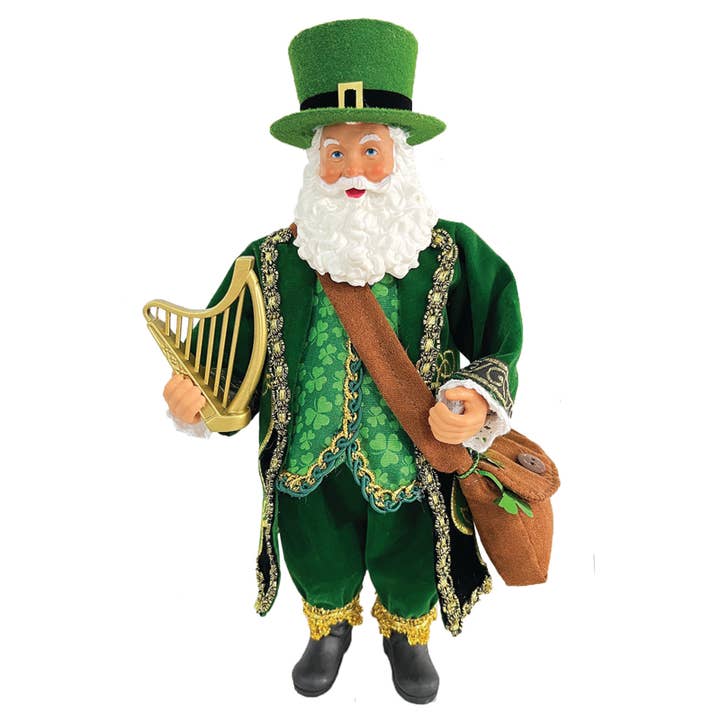 10" Irish Gentleman Santa for wholesale by Santa’s Workshop Inc.