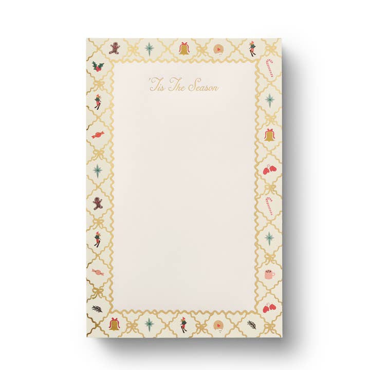Holiday Argyle Notepad for wholesale by Rifle Paper Co.