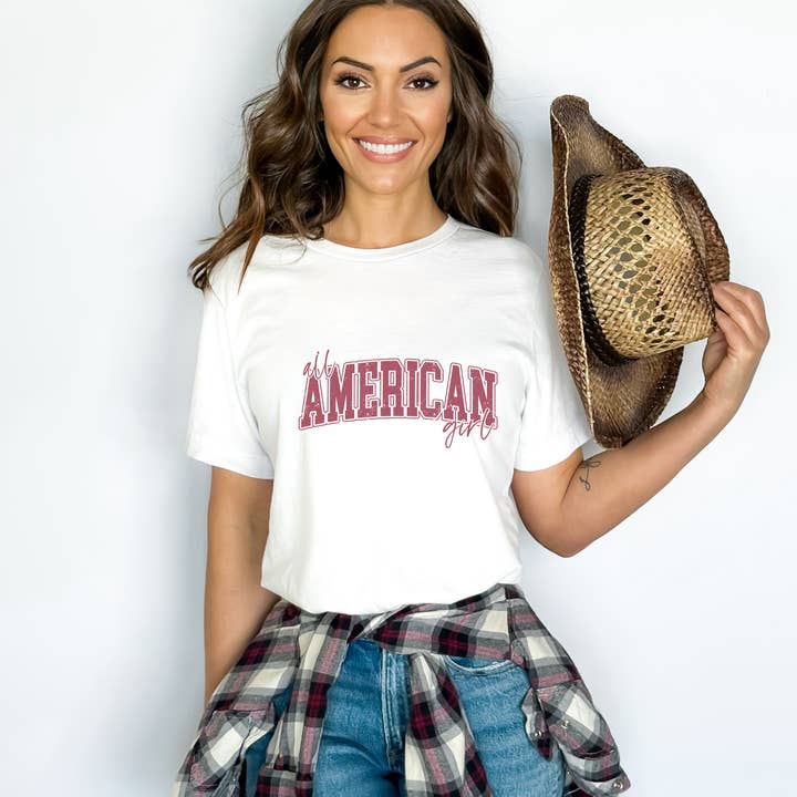 Trendznmore - Wholesale T-Shirt (Graphic) - Women's - All American Girl Varsity Graphic T-shirt