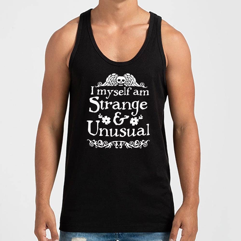 Black Strange and Unusual Men's Tank Top for wholesale on Faire0