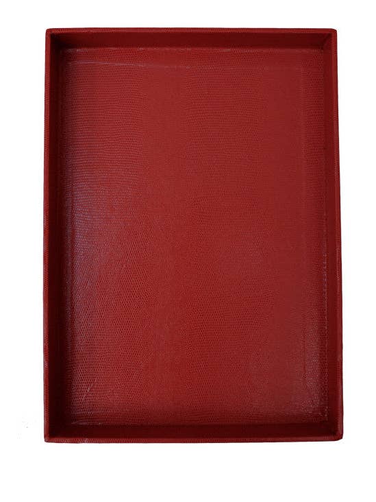 Plateau de bureau, rouge, grand pour la vente par SLOANE STATIONERY