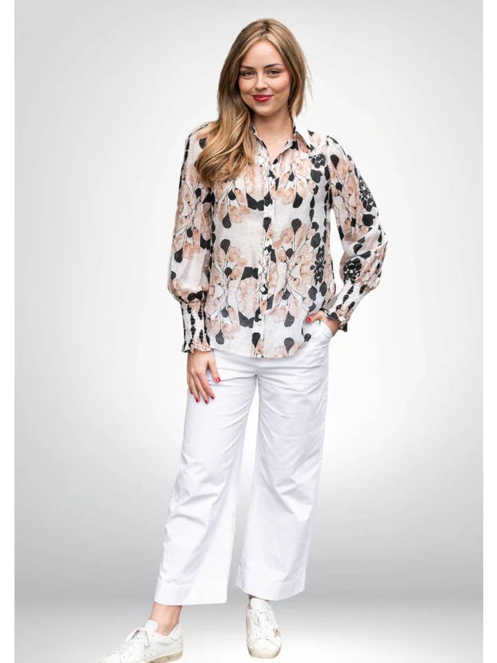 Stellino - Wholesale Buttoned-down shirt – Women's - Tullula Shirt | Beige1