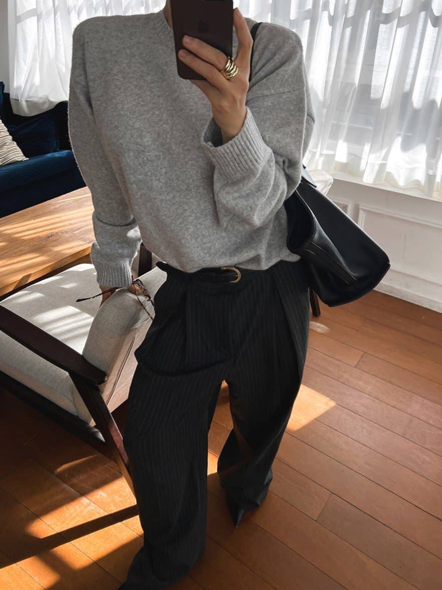 Little Light - Wholesale Knit Sweater - Women's - Soft Cashmere Blend Washable Knit Sweater Made in Korea13