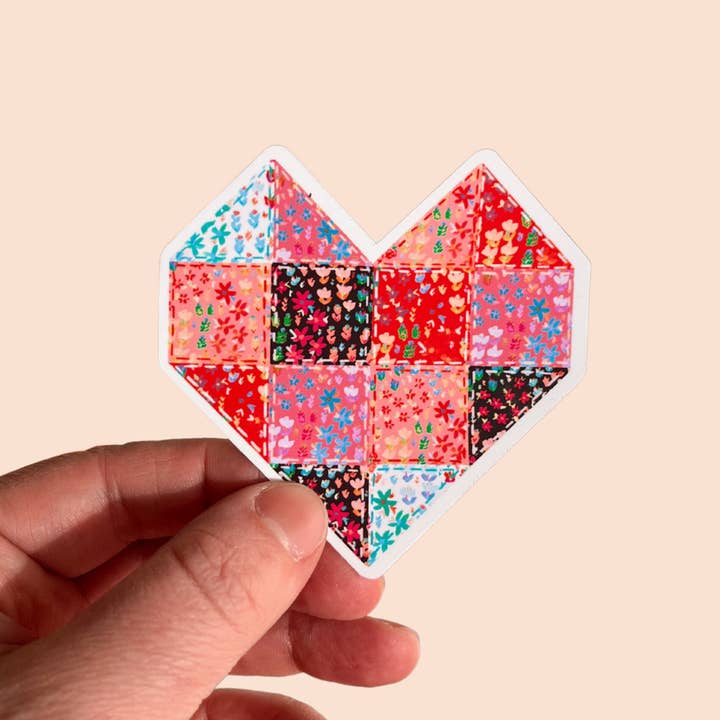 Adesivi in vinile Quilt Heart, adesivi da cucito, adesivi per trapunte per la vendita all'ingrosso da parte di Laurenspired