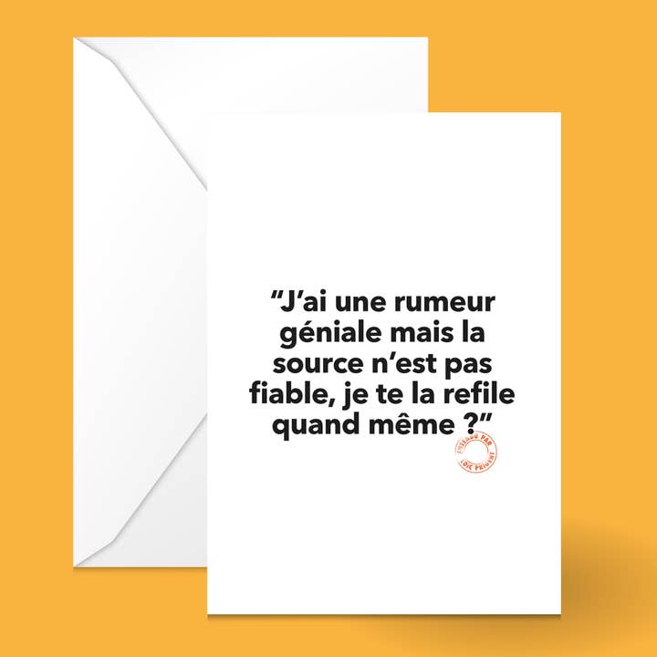 Postkarte Doppelumschlag LOIC PRIGENT 77 RUMEUR GENIALE für den Großhandel von Image Republic