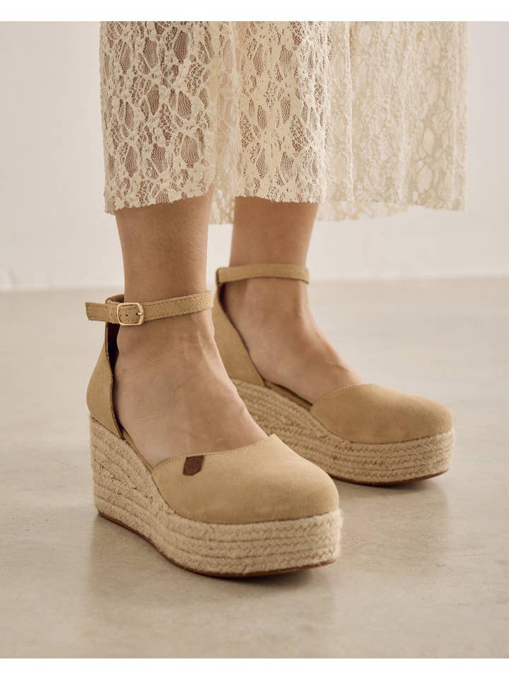 POPA - Wholesale Wedges - Women's - Cantalar Beige Suede7