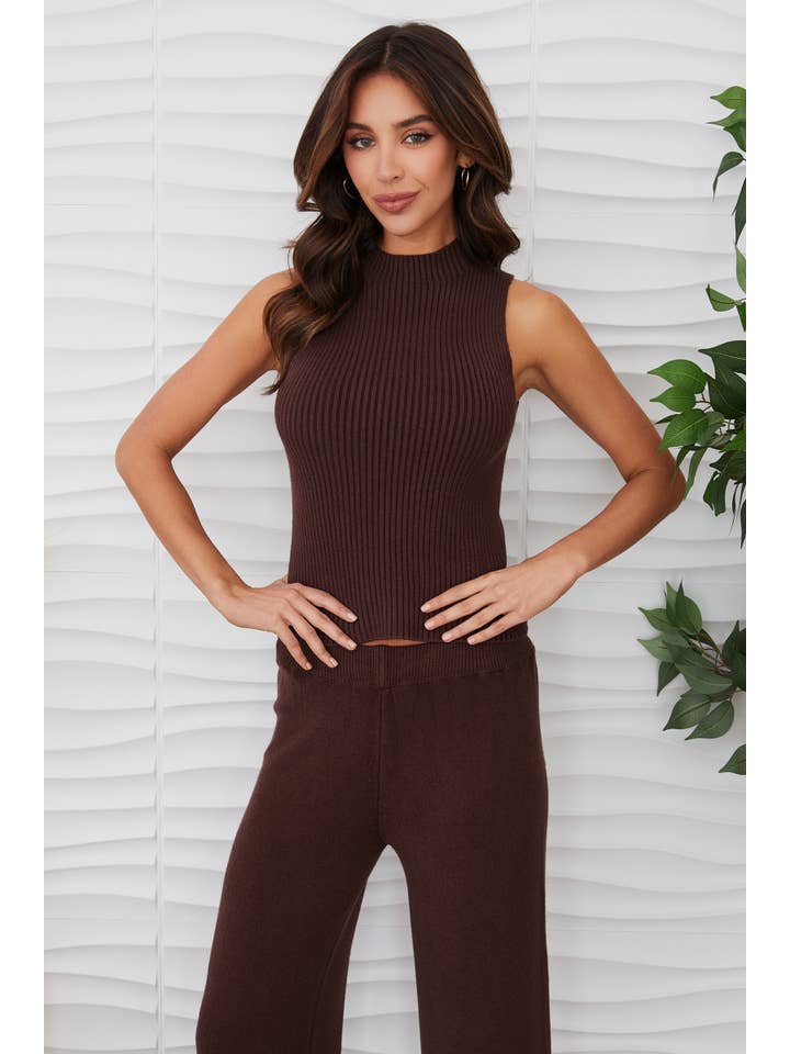 MILIO MILANO - Vente Haut en maille â femme - COQUILLE CĂTELĂE EN VISCOSE SANS MANCHES (330117/37715)12