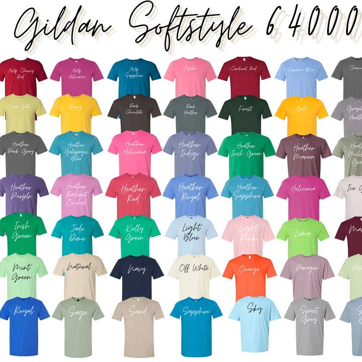 Gildan Soft Style Blanks 64000 for wholesale by Faith Forward Transfers